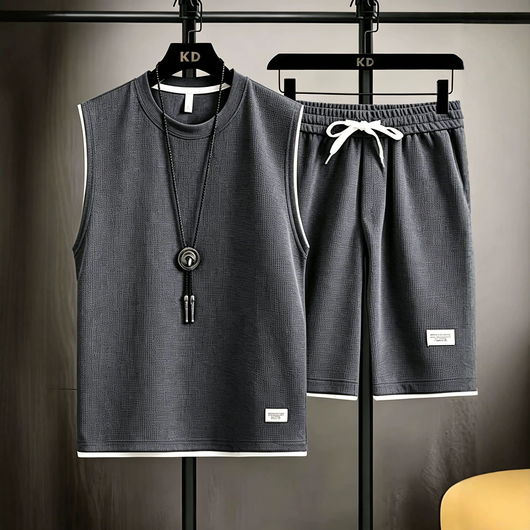 Mens Fashion Summer - Setelan rompi pria musim panas berkualitas