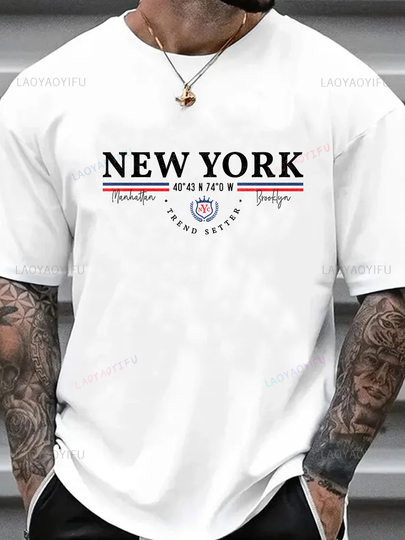 Men'S Fashion New York - Kaos Grafis New York Unisex Vintage