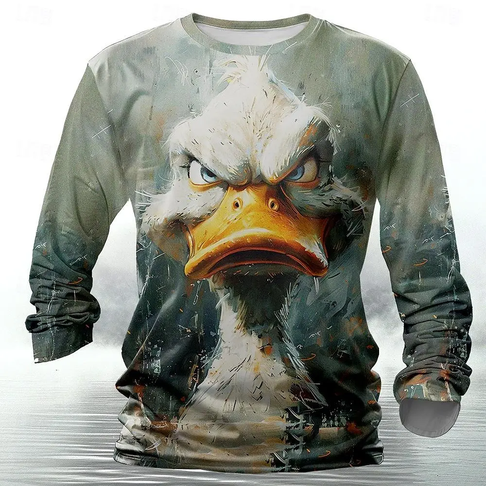 Mens Fashion Clothes - Kaos Pria dengan Motif Hewan 3D