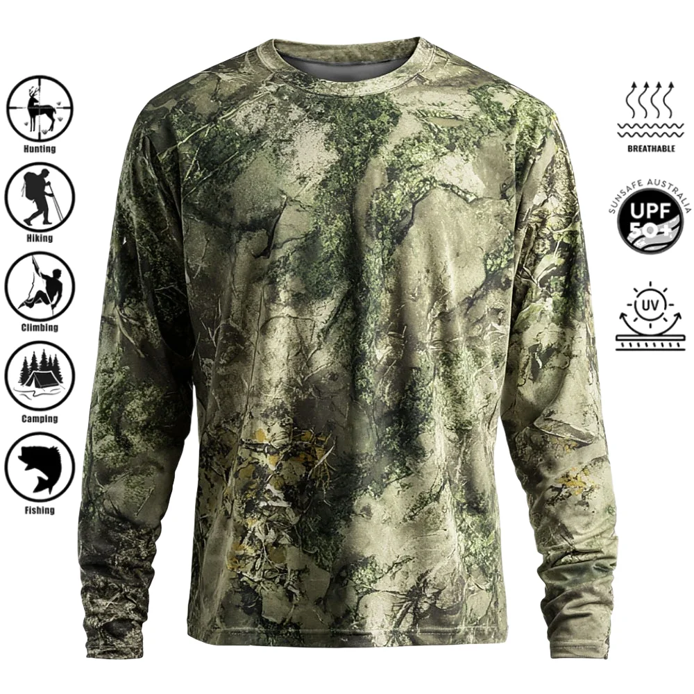 Men'S Fashion T Shirts - Kaos Lengan Panjang Pria, Bahan Poliester,