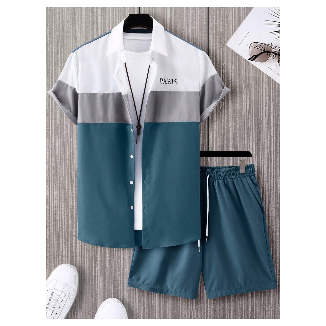 Mens Fashion Clothes - Setelan Fashion Pria Warna Biru Dan