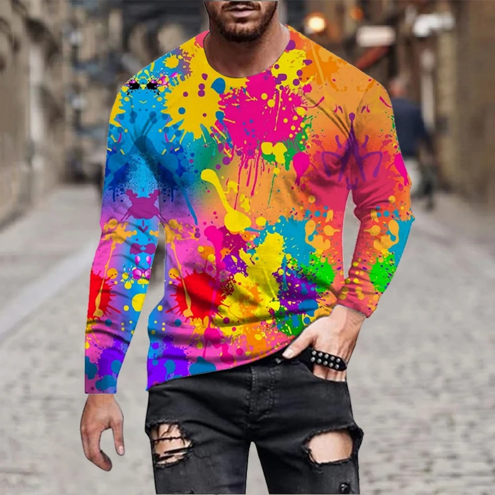 Kaos Lengan Panjang Pria Motif - Men'S Fashion T Shirts ulasan dan harga