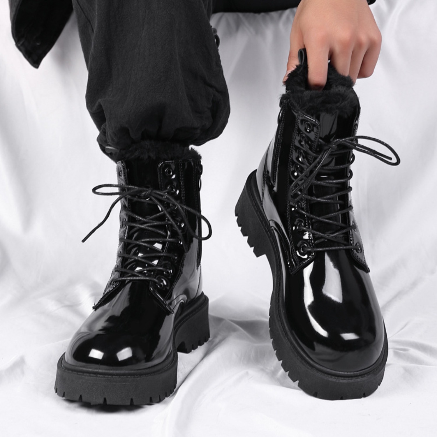 Sepatu bot pria berbulu hangat - Men'S Fashion News ulasan dan harga
