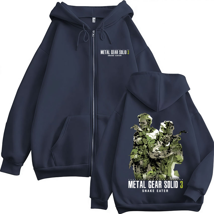 Game Metal Gear Solid 3, Snake - Mens Fashion Zip Up Hoodies ulasan dan harga