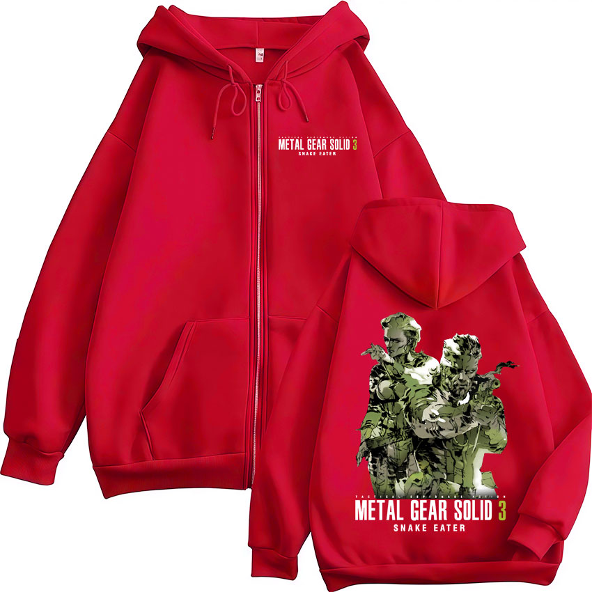 Game Metal Gear Solid 3, Snake - Mens Fashion Zip Up Hoodies ulasan dan harga