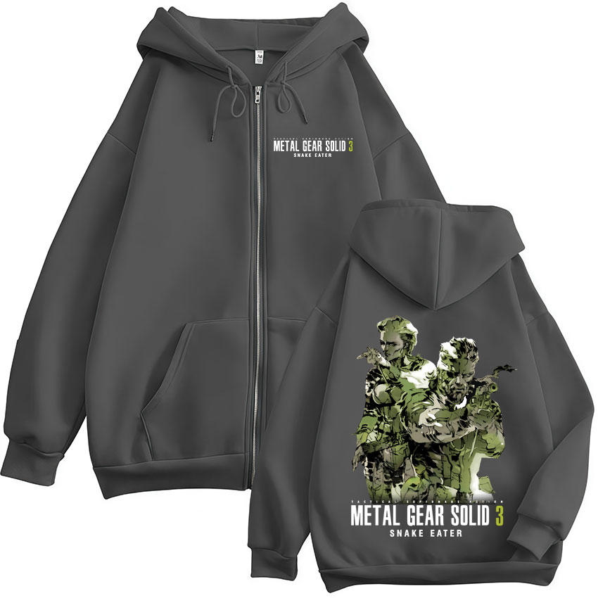 Game Metal Gear Solid 3, Snake - Mens Fashion Zip Up Hoodies ulasan dan harga
