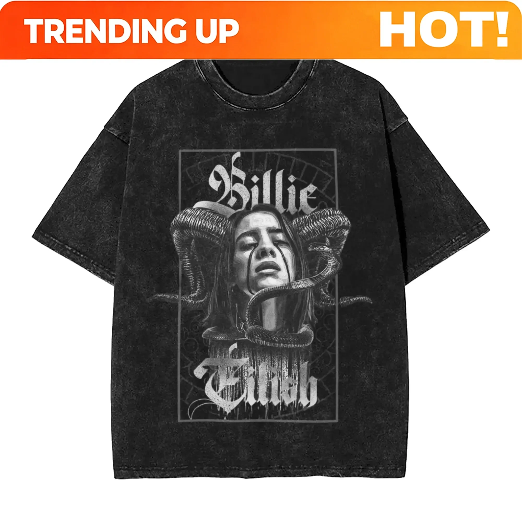 Kaos Kustomisasi Billie Eilish - Poster Men Fashion ulasan dan harga