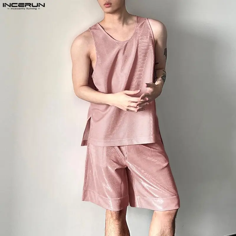 INCERUN Set Pria Atasan Tank T - Mens Fashion Summer ulasan dan harga