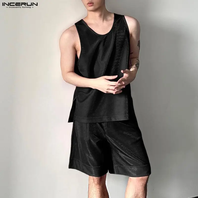INCERUN Set Pria Atasan Tank T - Mens Fashion Summer ulasan dan harga