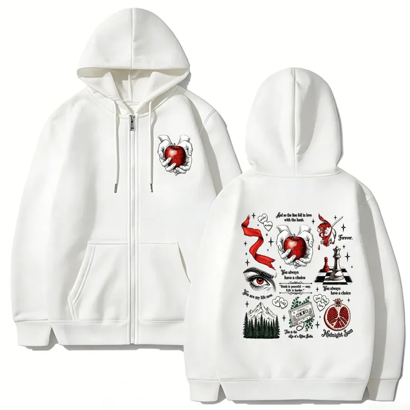 Hoodie Resleting Wolf Romance  - Mens Fashion Zip Up Hoodies ulasan dan harga