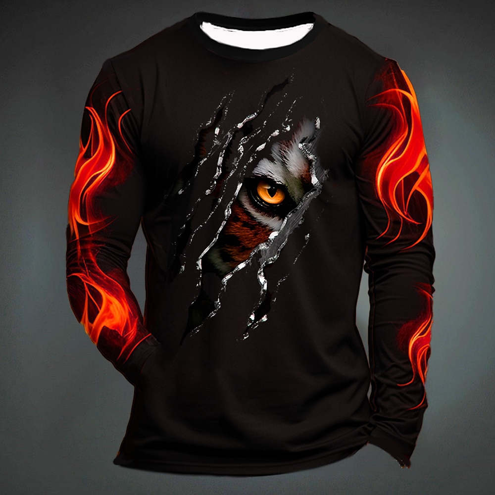 Kaos Oblong Pria Motif Harimau - Mens Fashion Clothes ulasan dan harga