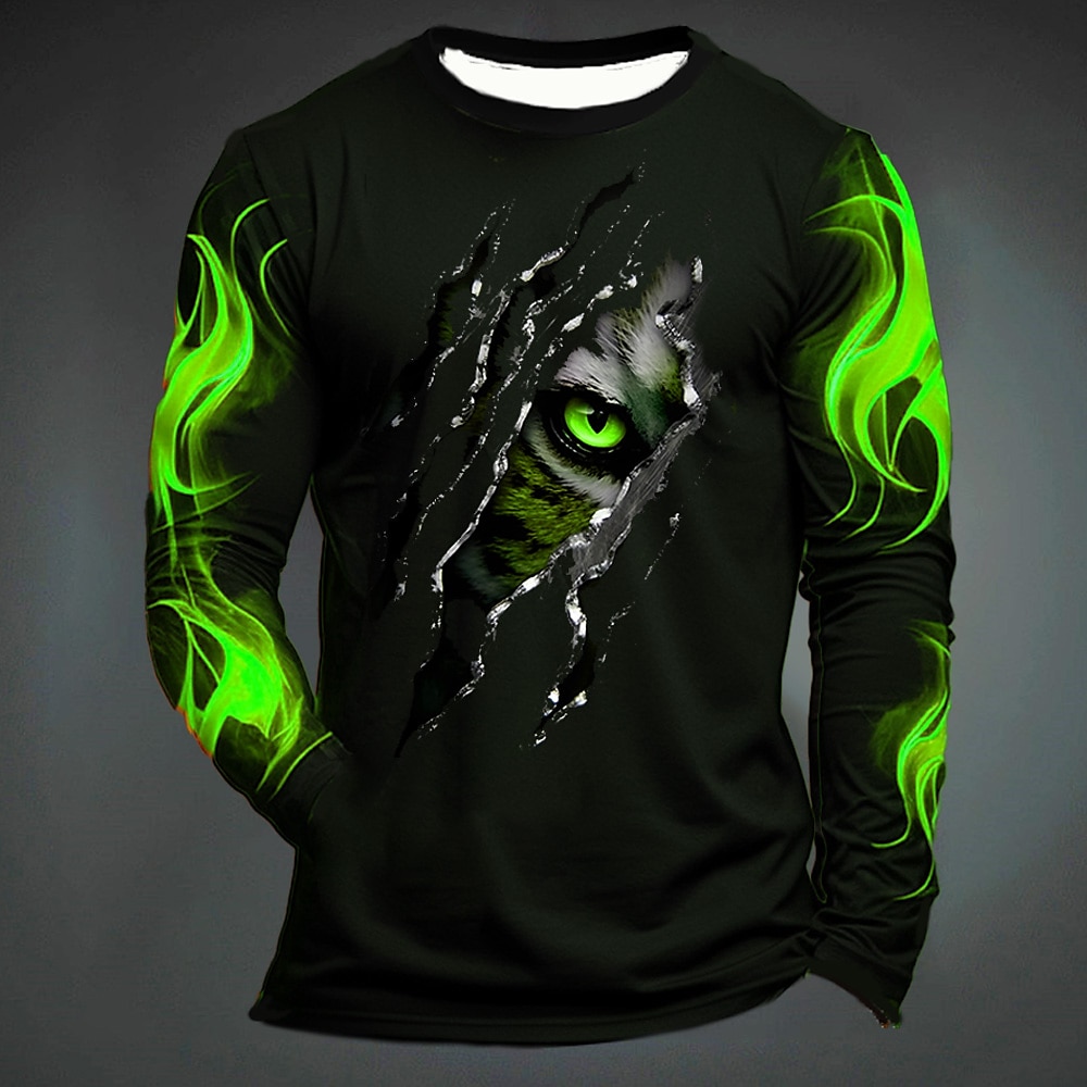 Kaos Oblong Pria Motif Harimau - Mens Fashion Clothes ulasan dan harga