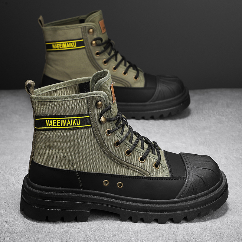 Sepatu Bot Kanvas Pria Sepatu  - Men'S Fashion News ulasan dan harga