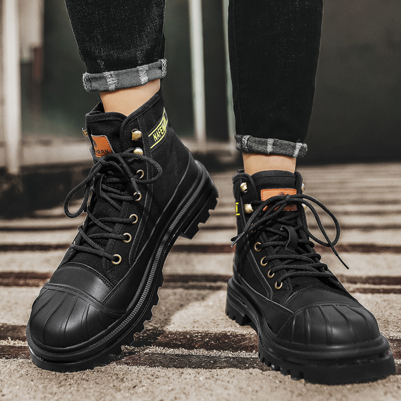 Sepatu Bot Kanvas Pria Sepatu  - Men'S Fashion News ulasan dan harga
